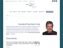 Tablet Screenshot of gatewaypsychiatric.com